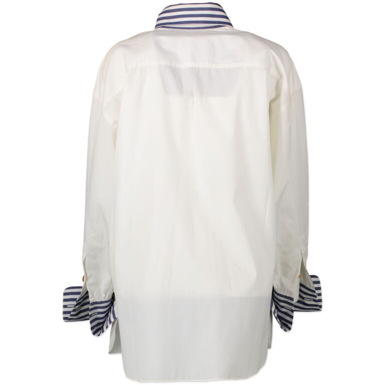 Blouse Chanel White size L International in Cotton - 17008400