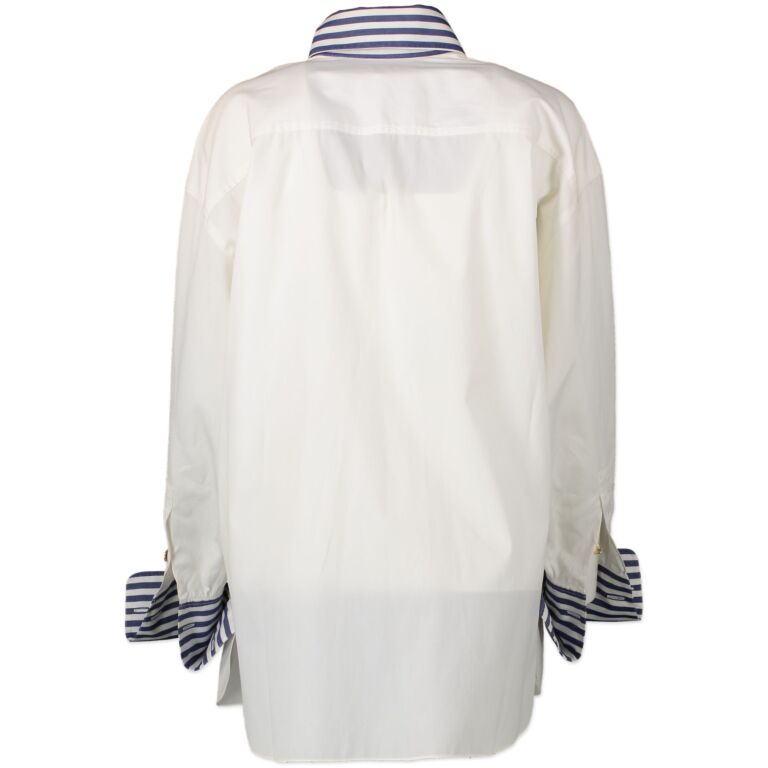 CHANEL PARIS SEOUL BLOUSE TOP White Cotton ref.120225 - Joli Closet