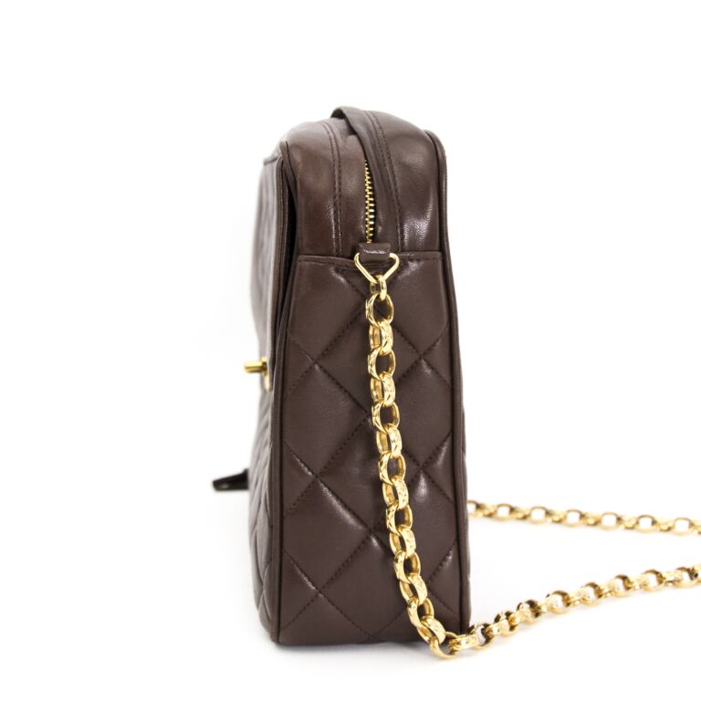 Chanel Vintage Brown Camera Tassel Zip Flap Bag ○ Labellov ○ Buy