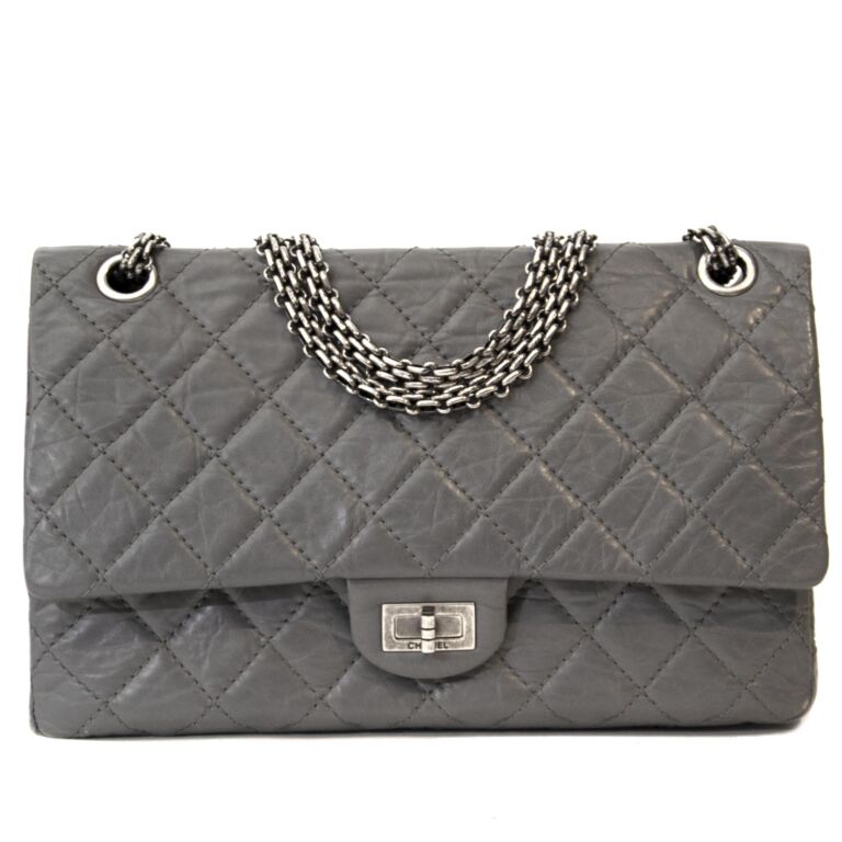 Chanel Grey Aged Calfskin 2.55 Reissue 226 Flapbag ○ Labellov