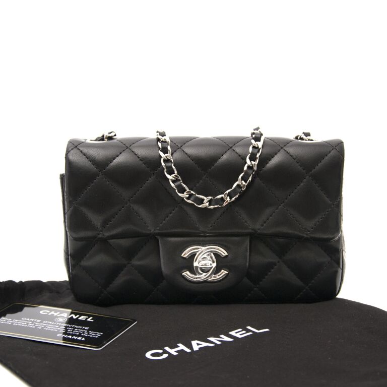 Chanel Black Lambskin Small Classic Flap Bag ○ Labellov ○ Buy