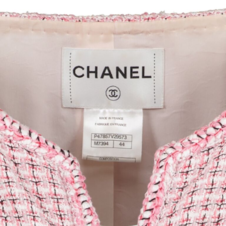 Chanel Pink Double Breasted Tweed Jacket - Size FR 44 ○ Labellov ○ Buy and  Sell Authentic Luxury