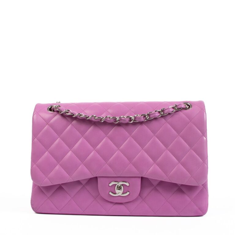 Chanel Pale Pink Zipped Back Pocket Calfskin Flap Bag ○ Labellov