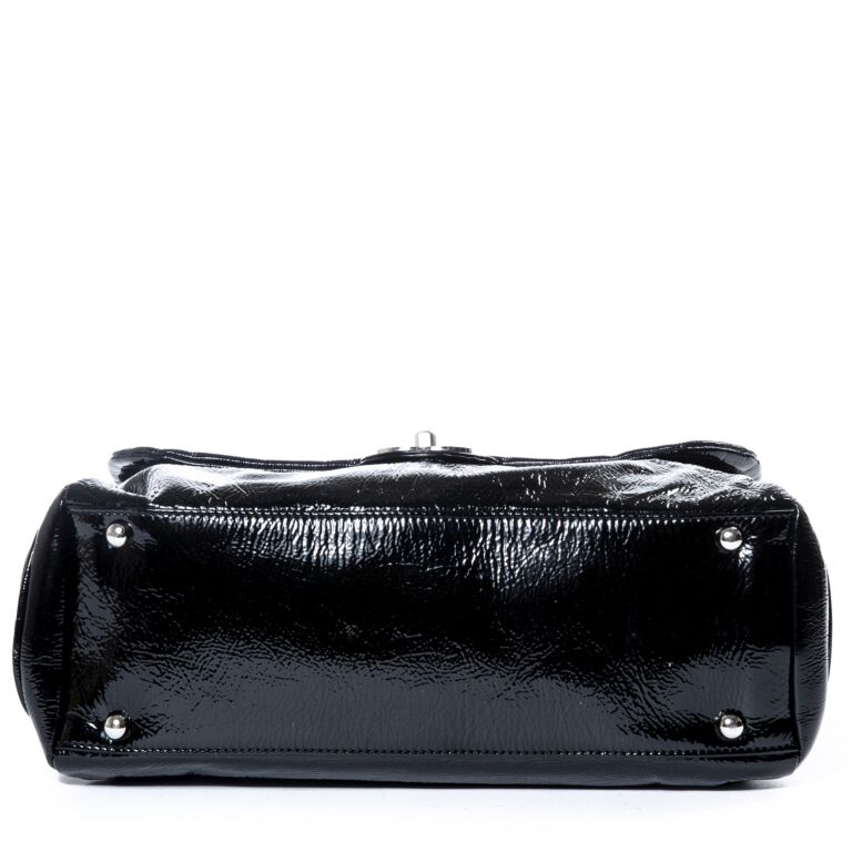 Chanel Patent Luxe Ligne Large Black Flap Bag ○ Labellov ○ Buy