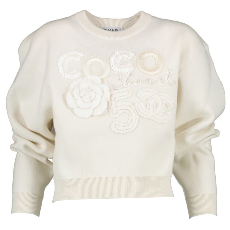 Chanel hotsell white sweatshirt