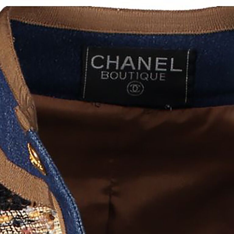 Chanel Brown Tweed and Denim Jacket ○ Labellov ○ Buy and Sell