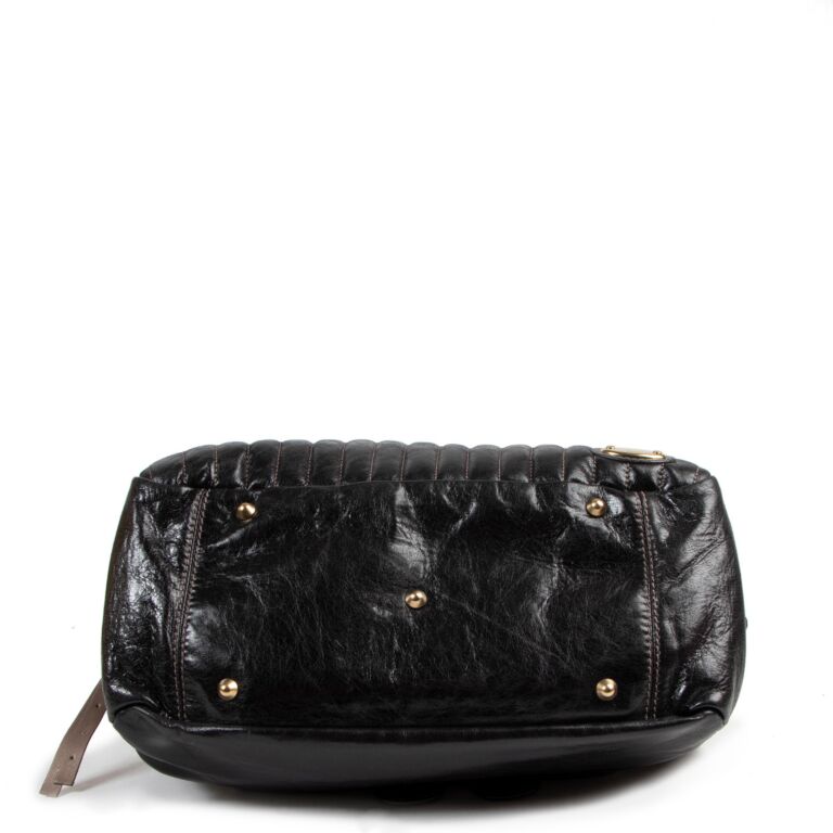 Chlo Black Leather Bay Bag Labellov Buy and Sell Authentic