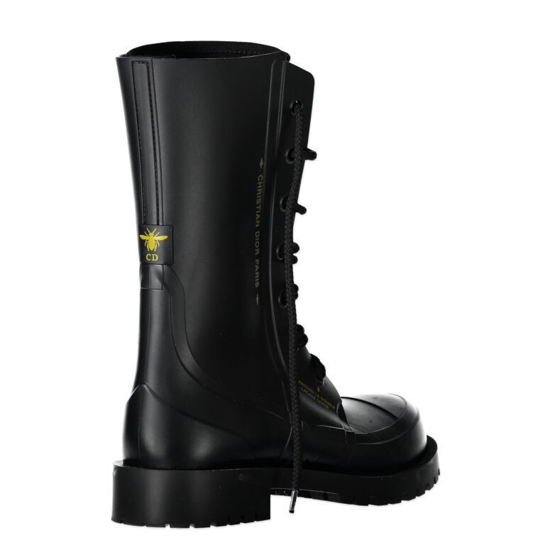 Dior Camp Black Rubber Ankle Boots Size 39 Labellov Buy
