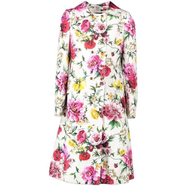 Dolce and gabbana floral coat on sale