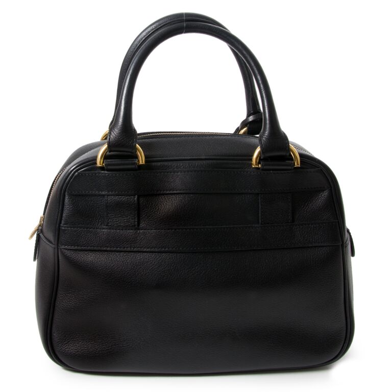 Delvaux Black Top Handle Bowling Bag Labellov Buy and Sell Authentic Luxury