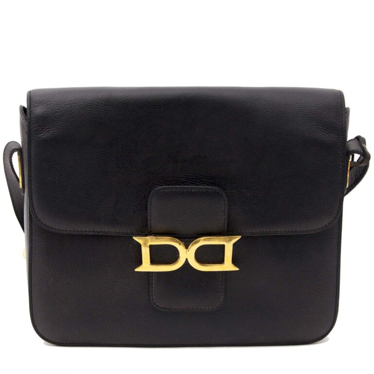 Delvaux Black Bourgogne Leather Shoulder Bag Labellov Buy and Sell ...