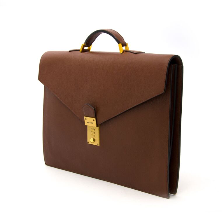 Delvaux Brown Brillant Briefcase at 1stDibs