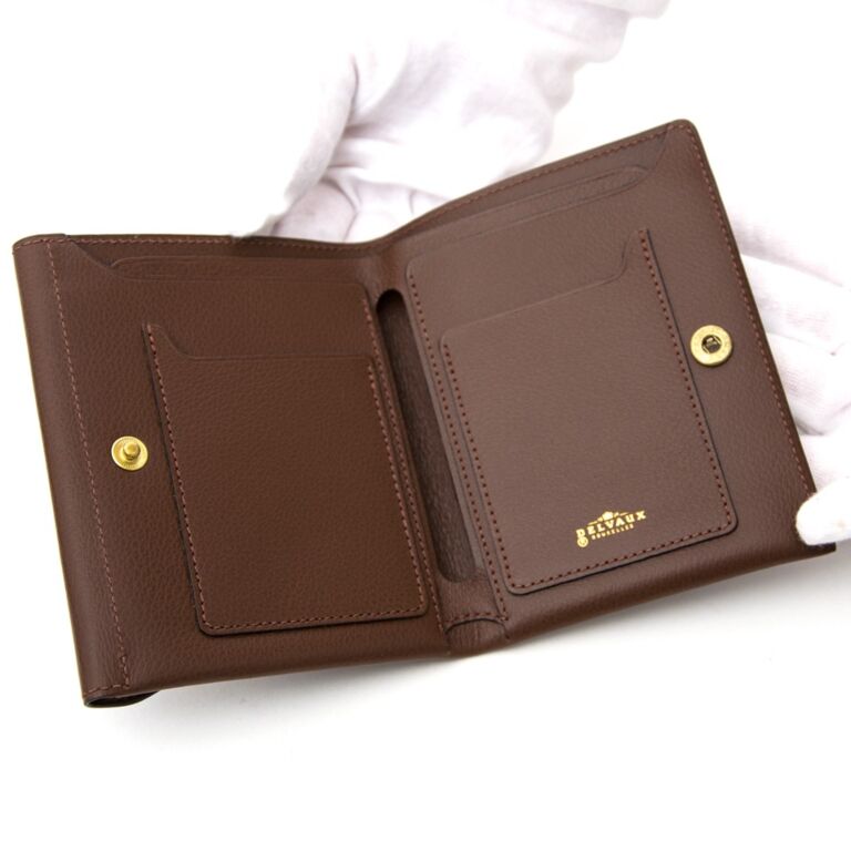 VALLUV | POZY WALLET DARK BROWN [正規品/関税込] Delvaux Brown Wallet ○ Labellov ○ Buy and Sell Authentic