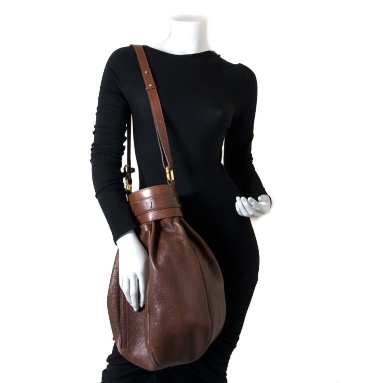 Delvaux Leather Ecole Bucket Bag - Black Shoulder Bags, Handbags