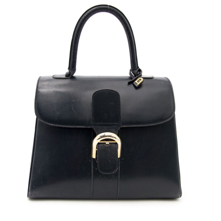 Delvaux Brillant Dark Blue MM ○ Labellov ○ Buy and Sell Authentic Luxury