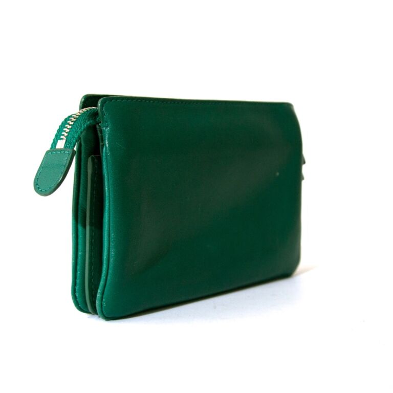 Leather wallet Delvaux Green in Leather - 36961142