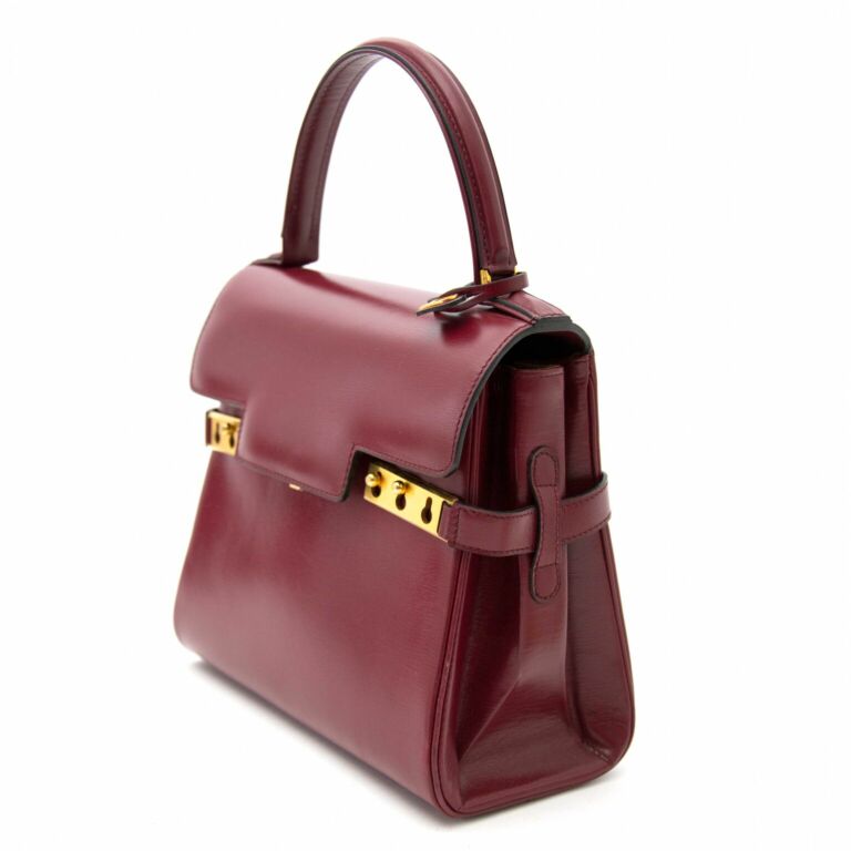 Delvaux Bordeaux Tempète PM Top Handle Bag ○ Labellov ○ Buy and Sell  Authentic Luxury