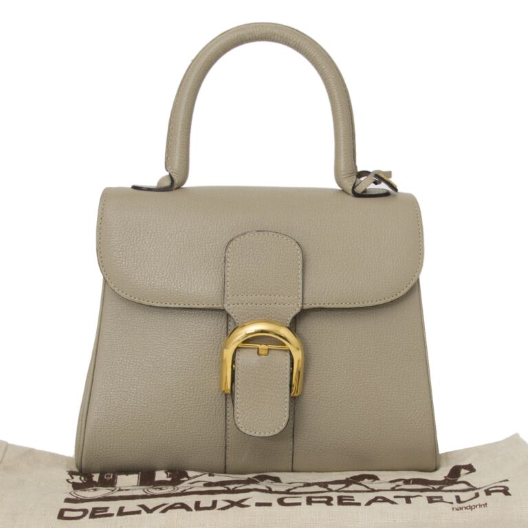【DELVAUX】Brillant PM キャンバス レザー ハンドバッグ Delvaux Brillant PM Beige ○ Labellov ○ Buy and Sell