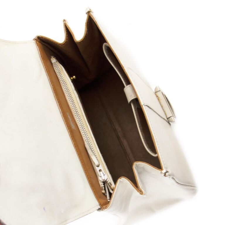 Brillant leather handbag Delvaux White in Leather - 28594650