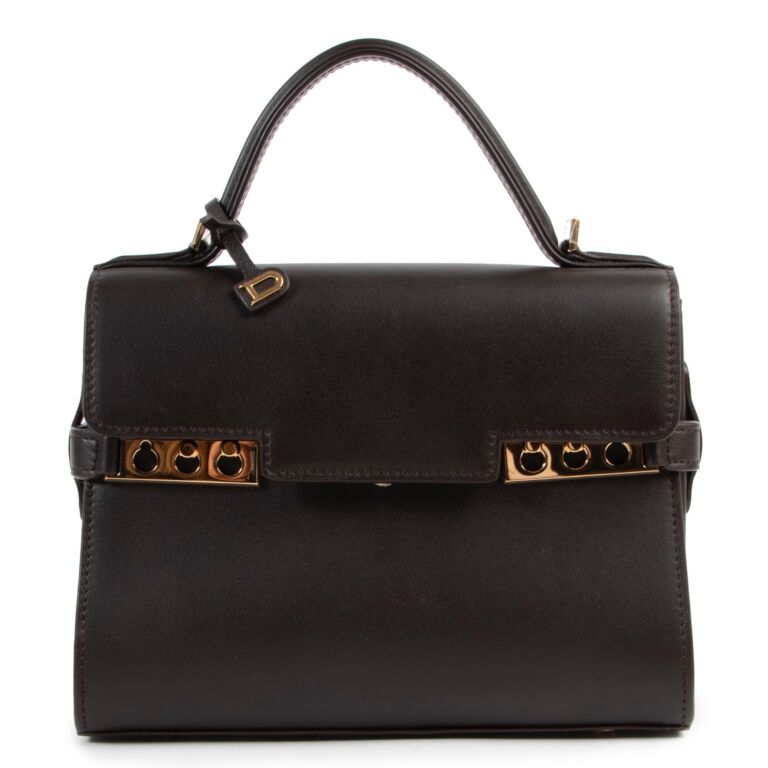 Delvaux Dark Brown Mini Tempete Calf Souple Labellov Buy and Sell ...