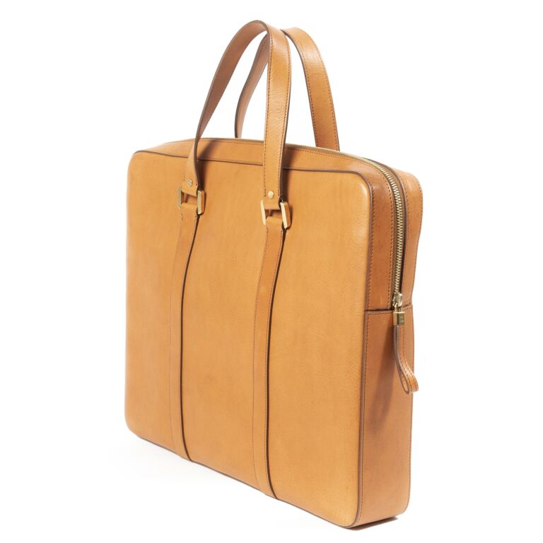 Delvaux Men s Vachetta Leather Briefcase Labellov Buy and