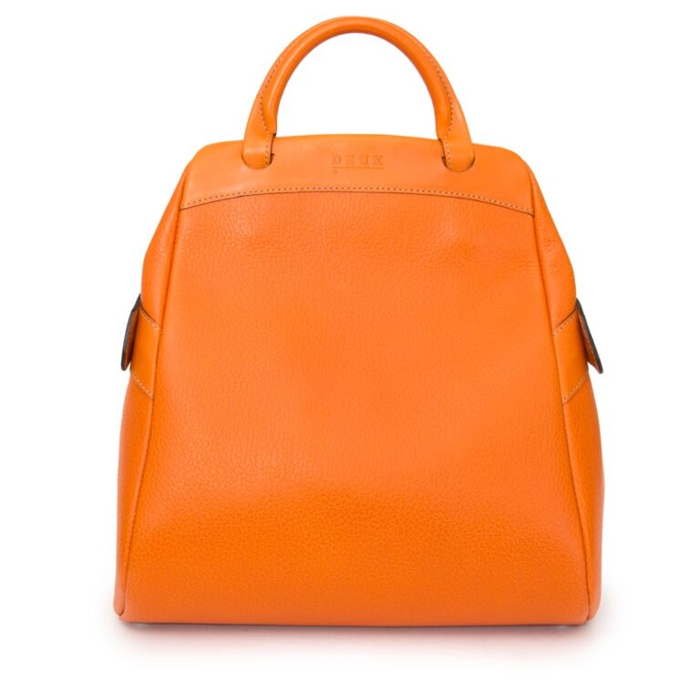 Delvaux Deux Orange Backpack Labellov Buy and Sell Authentic Luxury