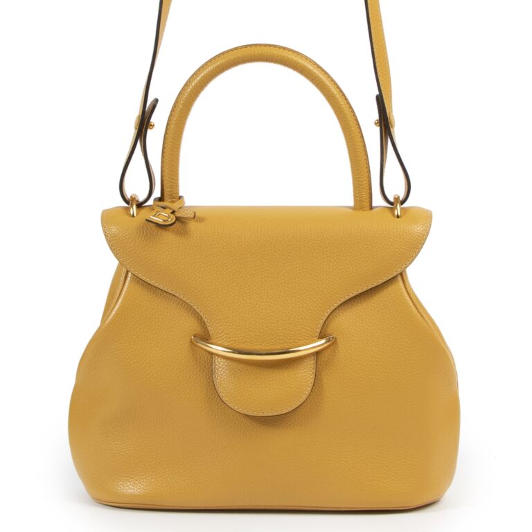 Delvaux Yellow Baltimore PM + Strap Labellov Buy and Sell Authentic Luxury
