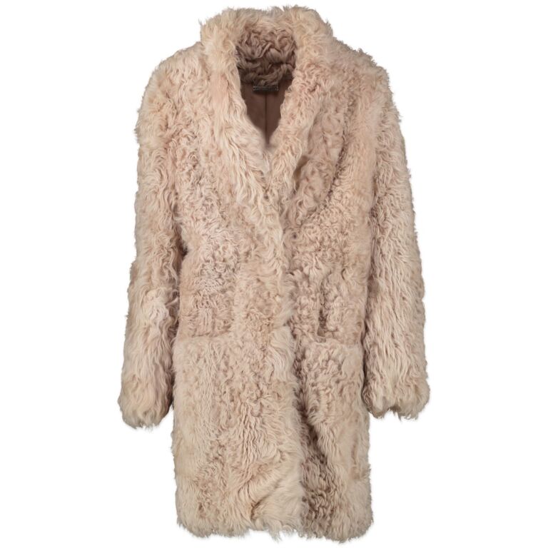 Diane Von Furstenberg Beige Fur Coat - Size M Labellov Buy and Sell ...