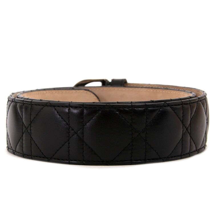 Christian Dior 黒 ベルト CHRISTIAN DIOR Calfskin CD Belt 70 28 Black 1698510