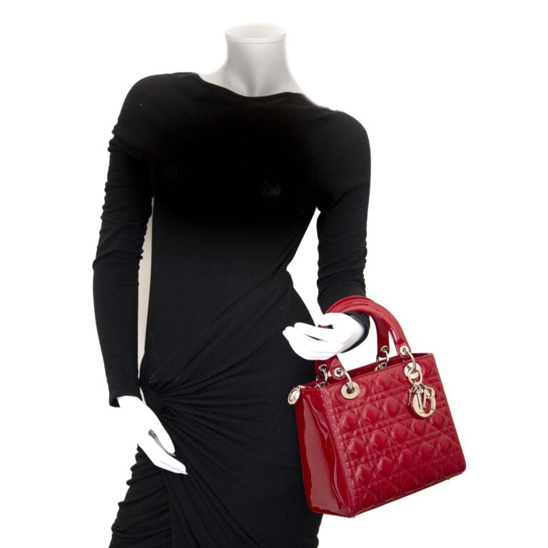 Bag of the Day 11 DIOR Lady Dior Patent Red Leather medium bagoftheday  ladydior  YouTube