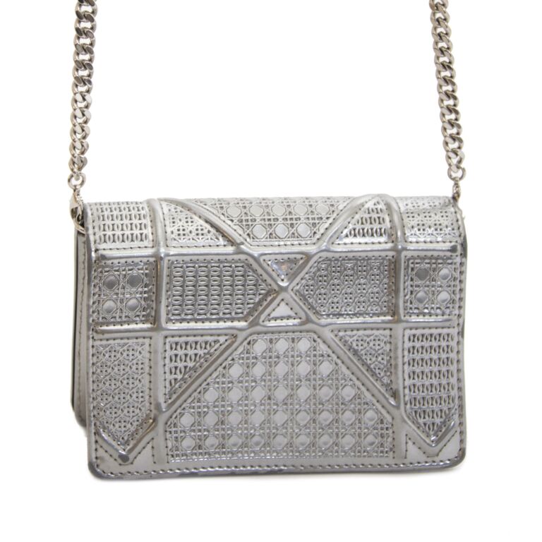 Dior diorama store silver bag