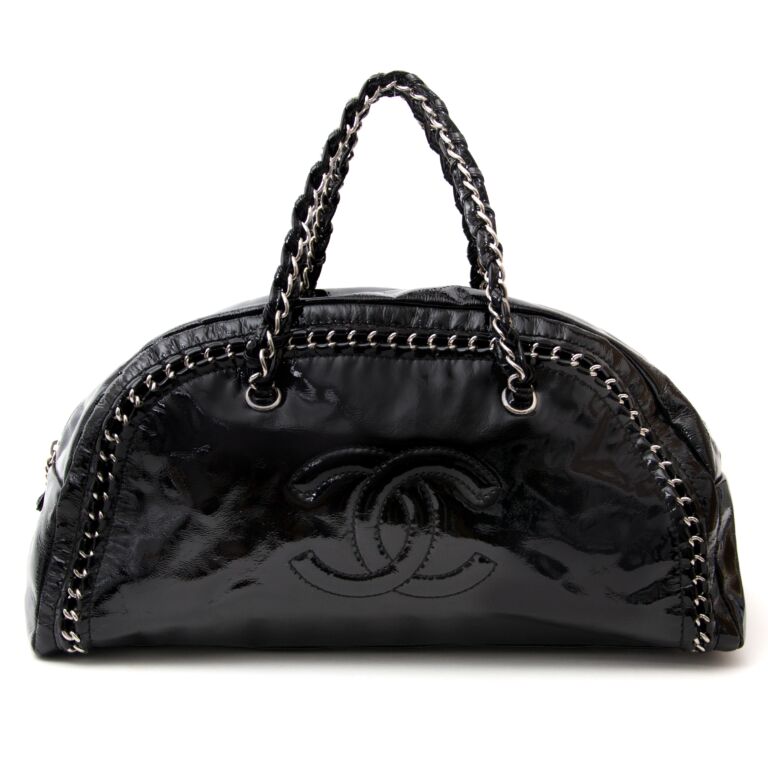 Patent Luxe Ligne Medium Bowler Bag – Baggio Consignment