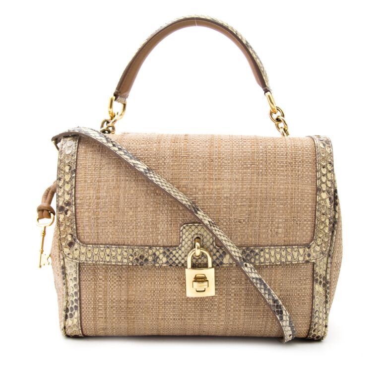Dolce gabbana straw bag cheap