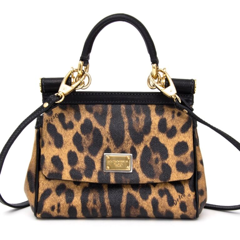 Dolce gabbana miss sicily leopard on sale bag