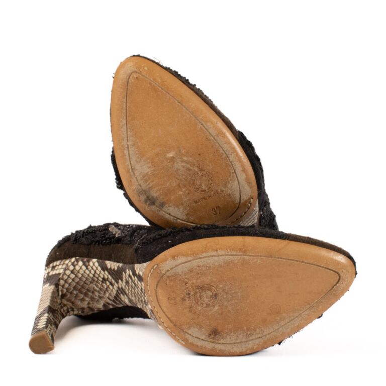 Dries Van Noten Embroidery Python Heels - Size 37