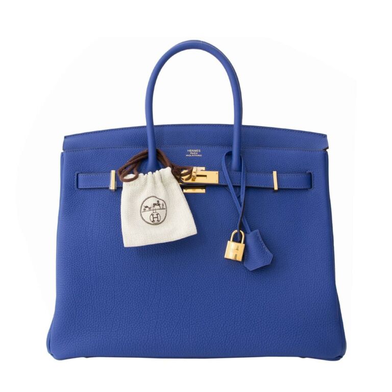 Hermes birkin togo sales 35 bleu electrique