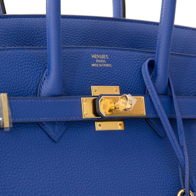 Hermes birkin togo sales 35 bleu electrique