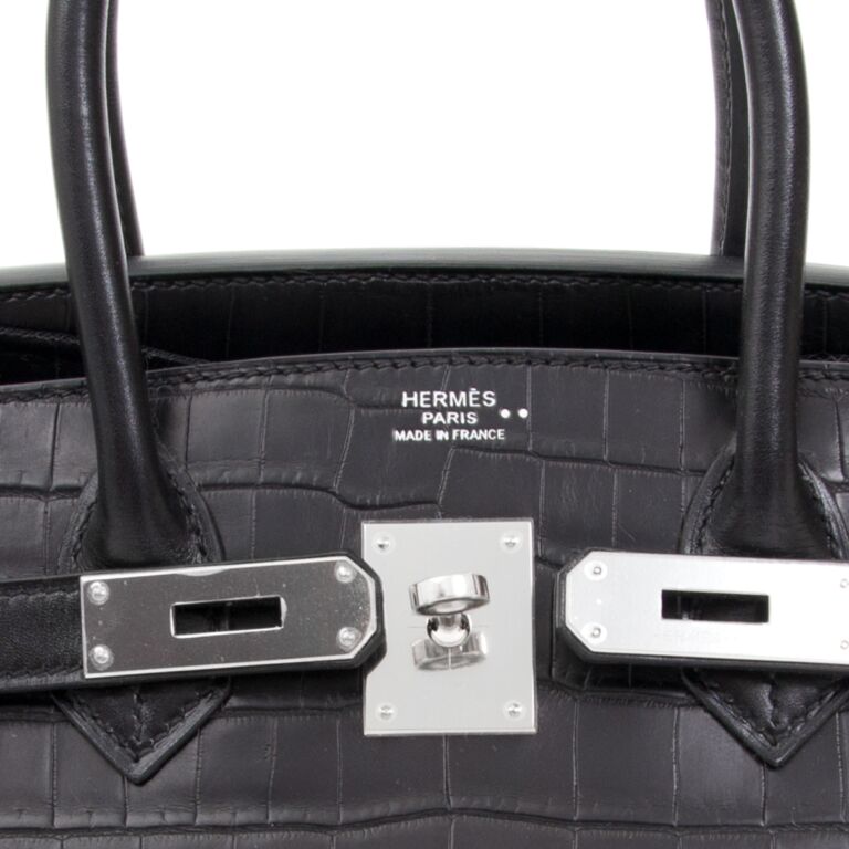 Brand New Hermes Birkin 30 “So black” Matte Crocodile Niloticus ○ Labellov  ○ Buy and Sell Authentic Luxury