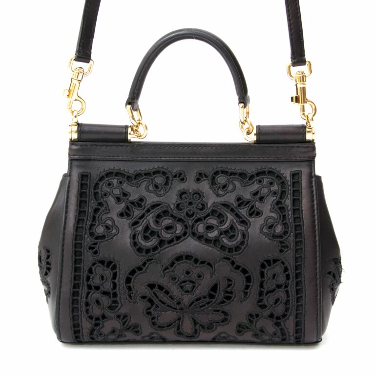 Dolce & Gabbana Mini Sicily Bag Cutwork Napa Leather
