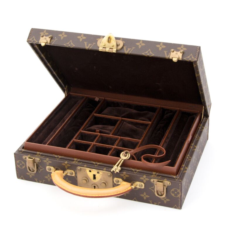 AUTHENTIC LOUIS VUITTON M47120 Monogram Boite Bijoux jewelry case Business  bag