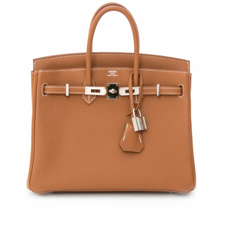 BRAND NEW Hermès Birkin 25 PHW Gold Togo Labellov Buy and Sell ...