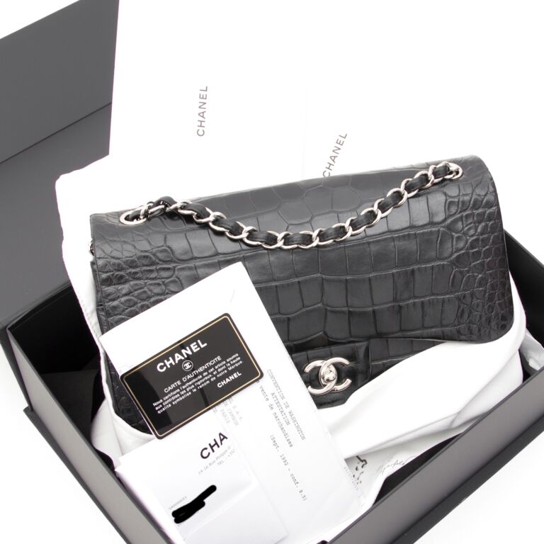 Chanel Alligator Jumbo Double Flap Black ○ Labellov ○ Buy and Sell  Authentic Luxury