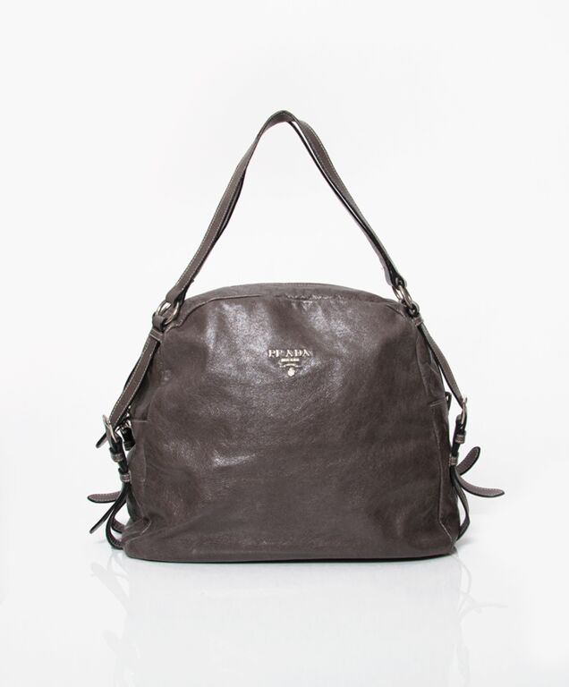 Prada Bandoliera Anthracite Saffiano Shoulder Bag Labellov