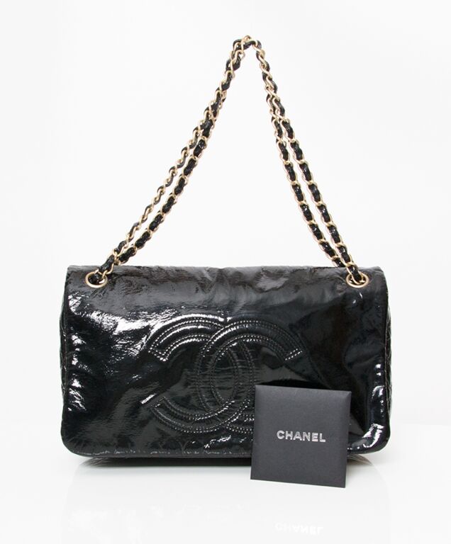 ❤️ Loved Chanel Black Patent Shoulder Bag - Tag Included From