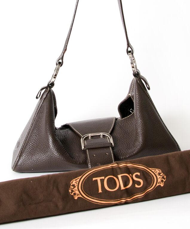 【関税&送料込み】Tod'S Brown Shoulder Bag With Two Top Ha Tods Brown Shoulder Bag ○ Labellov ○ Buy and Sell