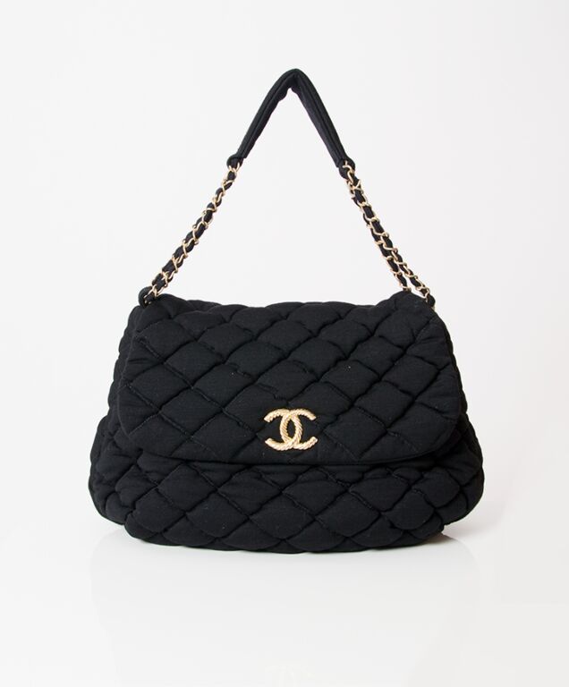 Chanel Quilted Jersey Bubble Bag ○ Labellov ○ Buy and Sell