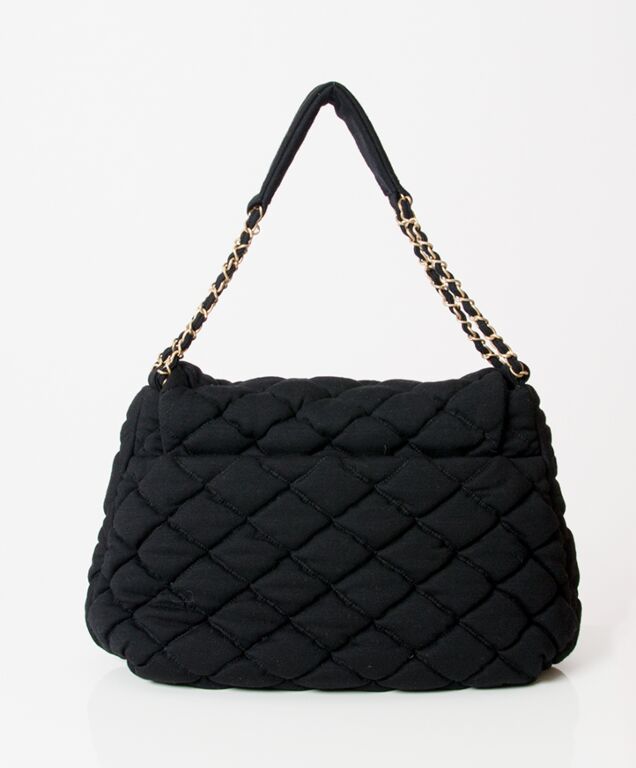 Chanel Bubble Bowler Bag Quilted Velvet Medium