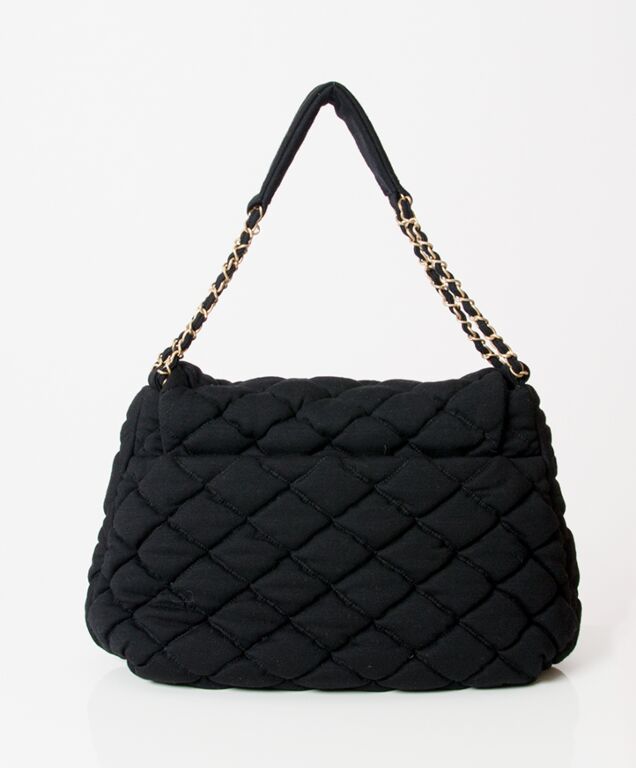 Chanel Bubble Quilted Hobo Flap Bag