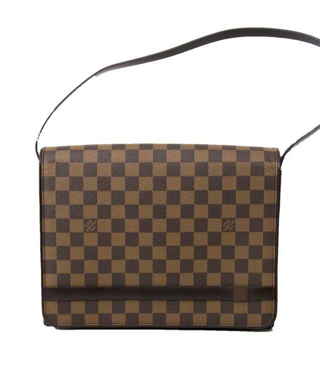 LOUIS VUITTON Damier Ebene Tribeca Carré Bag - A Retro Tale