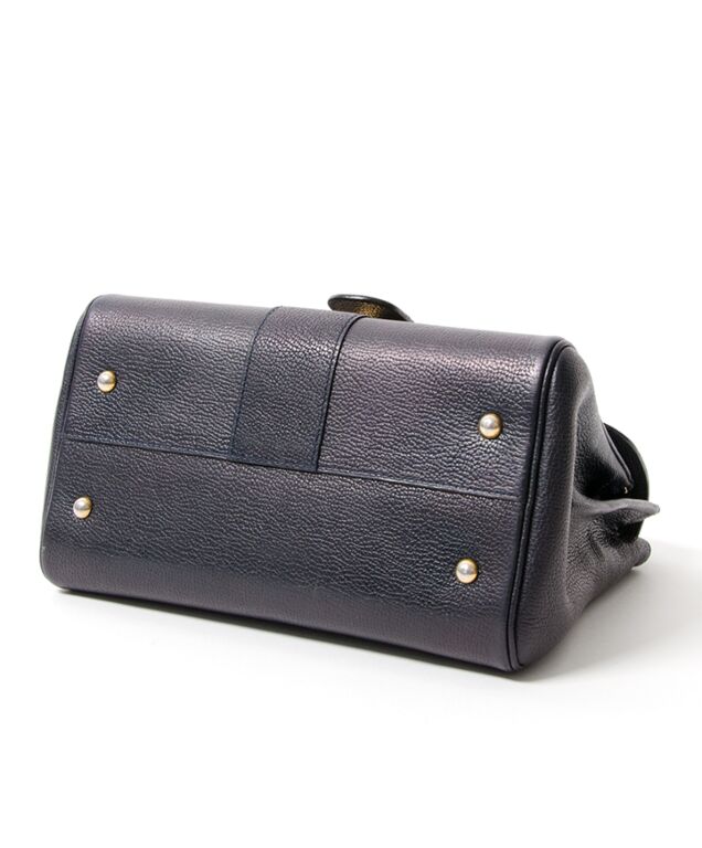 Delvaux Brillant Boxcalf Dark Blue PM Bag ○ Labellov ○ Buy and Sell  Authentic Luxury